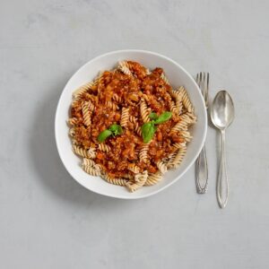 Bio-Rinderbolognese (1/2 Liter) mit Bio-Vollkorn-Reis-Fusilli