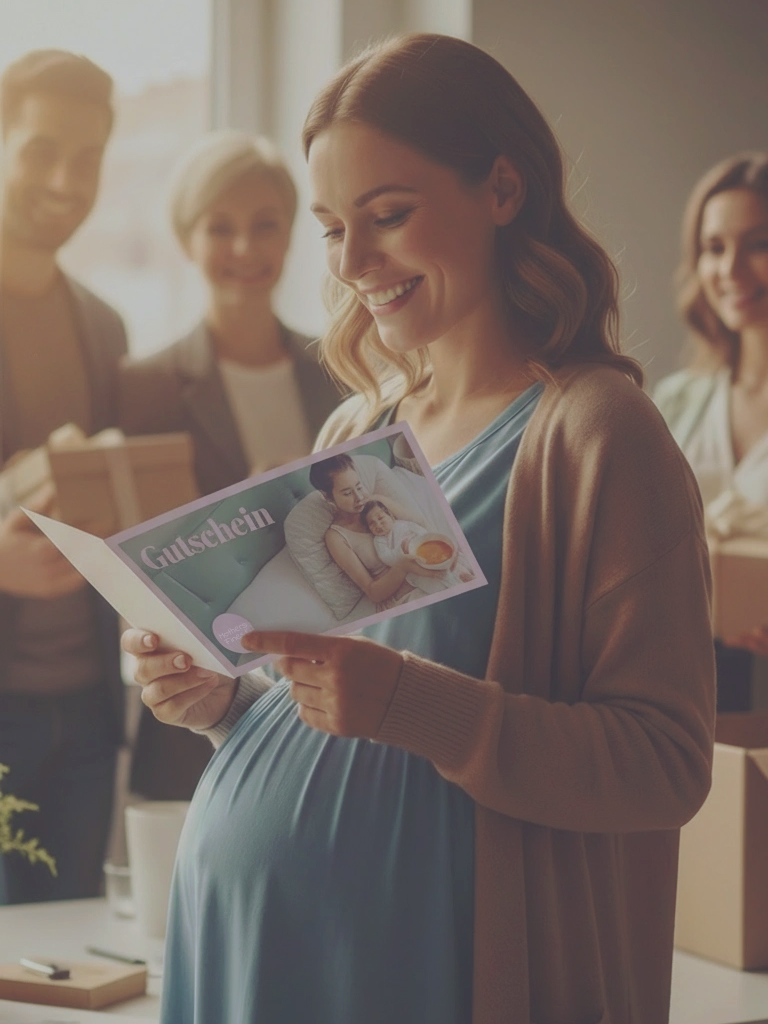 Das perfekte Geburtsgeschenk: Verschenke einen Gutschein für gesundes Bio-Essen im Wochenbett. Entlastung & Genuss für frischgebackene Eltern. Jetzt bestellen!